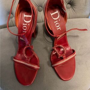 Dior Strappy Red Heels